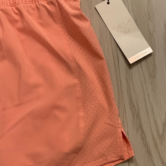 NWT CALIA INFINITY RUN COLLECTION SKORT SKIRT RELAXED FIT MID RISE PEACH GLOW L - Picture 4 of 10